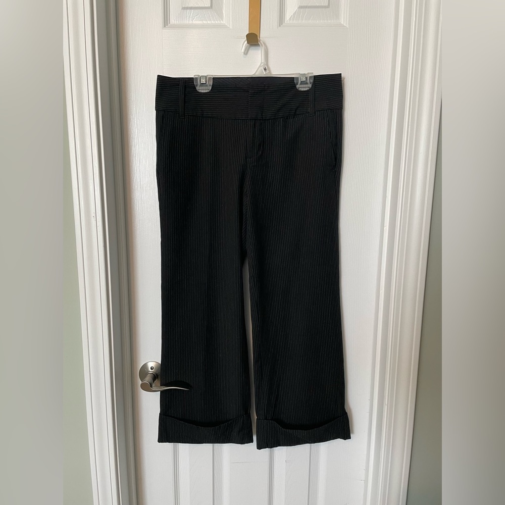 Old Navy cropped pinstripe pants.